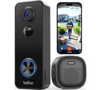 BOIFUN 2K Video Doorbell Camera Wireless No Monthly Fee, Head-To-Toe View