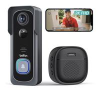 BOIFUN 2K Video Doorbell Camera Wireless, No Monthly Fee, Motion Detection, Two-way Talk, Clear Night Vision, Rechargeable Battery, Works with Alexa, SD Card & Cloud Storage, 2.4GHz