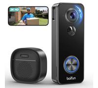 BOIFUN 2K Video Doorbell Camera Wireless with Chime and App, 180° View, No Monthly Fee Video Door Bells Cordless, Motion Activated, Two-way Talk, Ultra-Clear Night Vision, 5200mAh, IP65 Waterproof