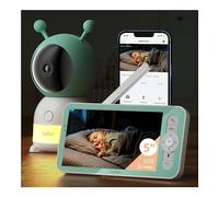 BOIFUN 2K Wifi Video Baby Monitor, App & 5'' Screen Control, Night Light, Motion&Cry Detection, PTZ, Auto Tracking, 3000mAh Battery,Humidity & Temperature Sensor, Baby Monitor with Camera Night Vision