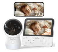 BOIFUN 5.5” 4MP Smart Baby Monitor with Camera and Audio, Night Light, Upgrade AI Alerts (Tummy Sleep & Facial Coverage), Local Monitor & WiFi App, Motion & Sound Alerts, Temp, 360° View, 4000mAh