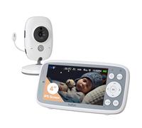 BOIFUN 720P Video Baby Monitor Camera, Night Vision, No WiFi, ECO Mode, 4" IPS Screen, Two-way Audio, Rechargeable Battery, Feeding Reminder, Temperature Monitoring, Smart 8 Lullabies, Pet, Child