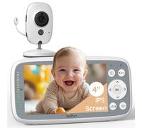 BOIFUN Baby Monitor with Camera and Night Vision, 720P IPS Screen, Invisible Infrared Night Vision, VOX, No WiFi, Two-way Talk, Temperature Detect, Lullabies, 4-inch, Feeding Reminder