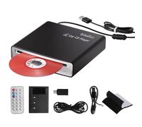 Boifun Portable Car CD Player, External CD/DVD Player for Vehicle, Plug & Play USB Connection, Built-in Decoder for Enhanced AUX Sound, Anti-Skip, Resume Function, Compatible with Car Stereo, TV, PC