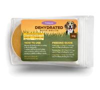 Boil and Broth Dehydrated Venison Broth for Dogs, 10g resealable pouch.