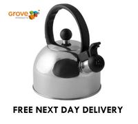 Boil It Stainless Steel Whistling Gas Kettle Camping Caravan Motorhome Cordless