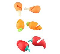 Boil Over - 3 x Overflow , Heat Resistant Silicone Overflow Stopper, Food Shaped Pot Lid Holder, Overflow Plug for Kitchen, Restaurant, Home, Stove, Soup, Milk, Nu