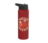 Boiled and Buzzed Funny Lobster Beer Drinking Lobster Stainless Steel Insulated Water Bottle