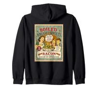 BOILED BRUSSEL SPROUTS Bacon Gross Foods Retro Parody Zip Hoodie