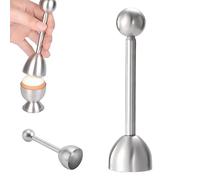Boiled Egg Cracker Topper, Egg Shell Opener for Boiled Eggs Stainless Steel, Food-Grade Egg Shell Separator, Durable Egg Cutter for Soft & Hard Boiled Eggs, Portable Kitchen Tool for Eggshell Removal