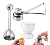 Boiled Egg Cutter, Egg Topper Cutter for Boiled Eggs, Soft Boiled Egg Topper Cutter, Egg Cracker, 3-Piece Egg Shell Remover Set