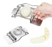 Boiled Egg Slicer, Stainless Steel Heavy Duty Egg Cutter for Slicing Eggs, Cheese, Strawberries, Mushroom and Bananas, Metal Egg Segment Slicer