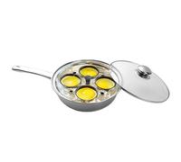 Boiled Egg Stove, Egg Poacher, Egg Poacher, Egg Poacher | 2 in 1 Egg Pan, 4 Egg Poachers Non-Stick for Breakfast, Brunch, Lunch, Dinner