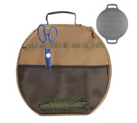 boiler Cast Iron Pan Storage Bag, Portable Round Cookware Organizer Skillet Frying Pan Bag, Multipurpose Cast Iron Camping Skillet Bag Heavy Duty for Camping Backpacking