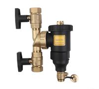 Boiler Dirt Filter Separator DN20 DN25 DN32 Magnetic Heating System Protector Rust Scale Remover Brass Mesh Screen Threaded Connection(DN25/1 male valve)
