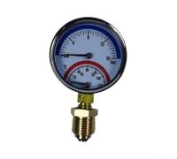Boiler for temp Pressure Gauge 0-120C 63mm Dual Readout Boiler(Radial 16 Bar)
