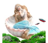 boiler Mermaid Fish Tank Statue,Resin Statue Figurines Miniature - 6 Styles Aquarium Desk Theme Thematic Decoration Pet Accessories, Artificial Aquarium Decor