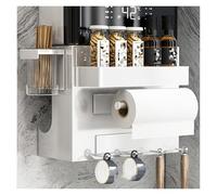 Boiler Pipe Protection Kit - Wall-Mounted Decorative Cover with Shelf Hooks for Multi-Purpose Storage in Kitchen, Living Room, or Bathroom