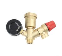 Boiler Safety Group DN 25| Brass Heating Security Valve with Pressure Gauge and Quick Air Vent| 6 Bar Relief for Radiator Systems| Manometer Assembly(G1/2)