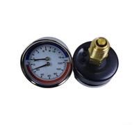 Boiler Temperature Pressure Gauge, for Underfloor Heating Heat Pumps | 63 mm for dial, 0-6/10/16 bar, 0-120 °C Dual Measurement, Stainless Steel Housing(Axial 16 Bar)