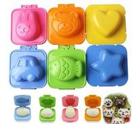 Boiling Egg Mould, Boiled Egg Mould, 3D Boiled Egg Mould, Cartoon Fish Car Heart Rabbit Bento Mold Bento Mold for Sushi Rice Mold DIY Rice Mold Accessories