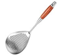 Boiling Liquid Scoops - Sleek Pierced Shovel, Culinary Drainage Wand, Catering Fat Separator, Commercial Pasta Lifter | Perforated Metal Oil Skimmer Tool Crafted Specifically for Easy Frying Use