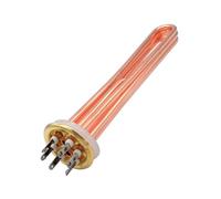 Boiling Water Heater Heating Pipe 380V 6KW/7.5KW/9KW/12KW/15KW, Immersion Electric Water Heater Red Copper,Flange/Disc 63mm(12KW 350L Copper)
