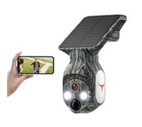 BoilNano 1080P Solar Security Cameras Wireless Outdoor, 360° View Pan/Tilt, 2.4Ghz WiFi Outside, Color Night Vision, Real-Time Alerts, Cloud Storage, 2-Way Audio (Camo)