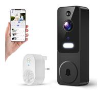 BoilNano 1080P Video Doorbell Camera Wireless, Cloud Storage, Live View, 2-Way Talk, Night Vision, Included Ring Chime, 2.4Ghz WiFi, Indoor/Outdoor Surveillance, Real-Time Alert