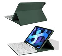 BoiMoe Smart Slim Protective Cover with keyboard for ipad 10.2 8th generation/ipad pro 12.9/pro 11 with built-in pencil holder (12.9 inch, Dark leaf green)