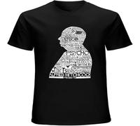 BOINAITS Alfred Hitchcock Cotton Crewneck for Men Short Sleeve Casual Custom T Shirt Black XXL