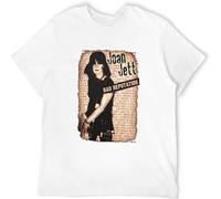 BOINAITS Fashion Mens Joan Jett Bad Reputation Custom Casual T Shirt Print Tops White 3XL