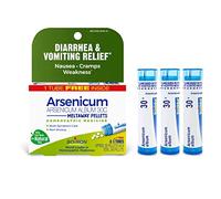 Boiron Arsenicum Album 30C Homeopathic Medicine for Relief from Diarrhea, Nausea, Vomiting, Cramps, and Traveler's Diarrhea - 3 Count (240 Pellets)