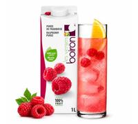 Boiron | Raspberry Fruit Puree | 100% Fruit - No Added Sugar, Flavourings, Colourings or Preservatives | Perfect for Cocktails, Desserts, Baking & Ice Cream | 1 Litre