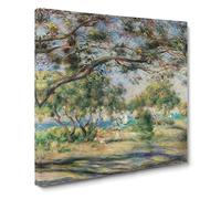 Bois De La Chaise by Pierre Auguste Renoir Classic Painting Canvas Wall Art Print Ready to Hang, Framed Picture for Living Room Bedroom Home Office Décor, 14x14 Inch (35x35 cm)