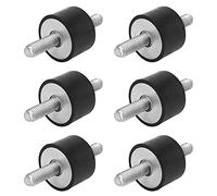 Boisbresil Pack of 6 M8 Rubber Buffers Anti-Vibration Shock Absorber Rubber Mounts with Screws Silent Block Vibration Dampener Rubber Isolator Mounts for Gasoline Engines Water Pumps Boat Coils