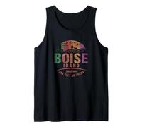 Boise Idaho City of Trees Grunge Art Novelty Souvenir Tank Top