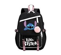 BOISTAR Cartoon Backpack Cute School Bookbag Water Resistant Laptop 17 Inch for Girl Man Women College Students Travel, Black, One Size