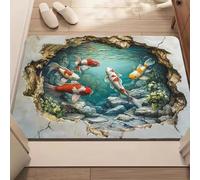 boiszeda 3D Koi Trap Doormat Optical Illusion Door Mat Non-Slip Entrance Mat