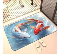 boiszeda 3D Koi Trap Doormat Optical Illusion Door Mat Non-Slip Washable Entry Mat Indoor/Outdoor Rug