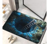 boiszeda 3D Optical Illusion Rug Non-Slip Washable Door Mat Bottomless Abyss Patterned Mat Fun Home Decor