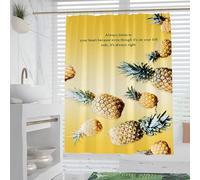 boiszeda Creative Floral Plant Print Polyester Waterproof Shower Curtain - Thickened for Privacy with Hooks, Machine Washable