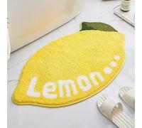 boiszeda Cute Bathroom Rugs Funny Fruit Rug Soft Plush Fluffy Bath Mat Absorbent Non-Slip Lemon Peach Banana Avocado Slices Rug for Bathroom Kitchen Living Room