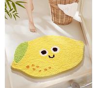 boiszeda Cute Bathroom Rugs Funny Fruit Rug Soft Plush Fluffy Bath Mat Absorbent Non-Slip Lemon Peach Banana Avocado Slices Rug for Bathroom Kitchen Living Room