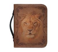 boiszeda God Saying Book Leather Bible Case Protector Wth Zip Book Organizer Carrying Bag Church Handbags for Easter Daily Travel