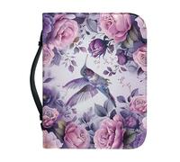 boiszeda God Saying Book Leather Bible Case Protector Wth Zip Book Organizer Carrying Bag Church Handbags for Easter Daily Travel