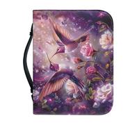 boiszeda God Saying Book Leather Bible Case Protector Wth Zip Book Organizer Carrying Bag Church Handbags for Easter Daily Travel