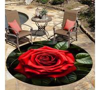 boiszeda Practical Non-Slip Round Washable Kitchen Rug Features Quick-Dry Absorption for a Safe Clean and Stylish Cooking Dining or Bathroom Area