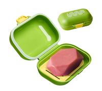 Boîte à savon de voyage - Plat de 4 pouces | PP portable - Porte-savon de grande capacité avec d'étanchéité garde le savon au sec et en sécurité, idéal pour la salle de bain, la salle de sport
