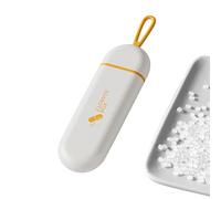 Boîte de stockage pilules | Porte-pilule avec lanière Porte-clés Petite boîte à étanche l'humidité 3 compartents, poupilules, huile Poisson, suppléments
